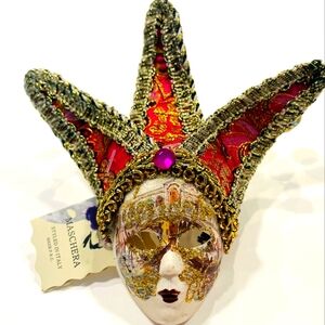Mallschera Hand Made In Italy Venetian Mask Wall Art New
